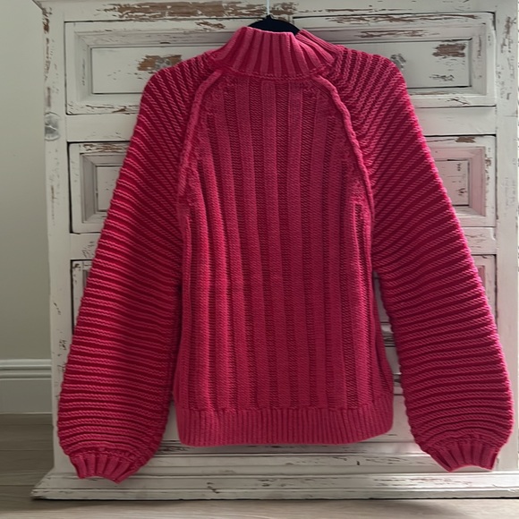 Free people sweetheart sweater small candy blossom pink cotton - Picture 3 of 6